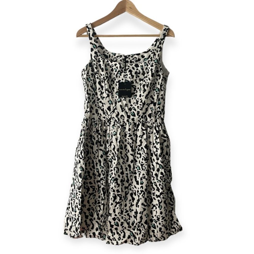 NWT Nanette Lepore White Leopard Print Dress S 77